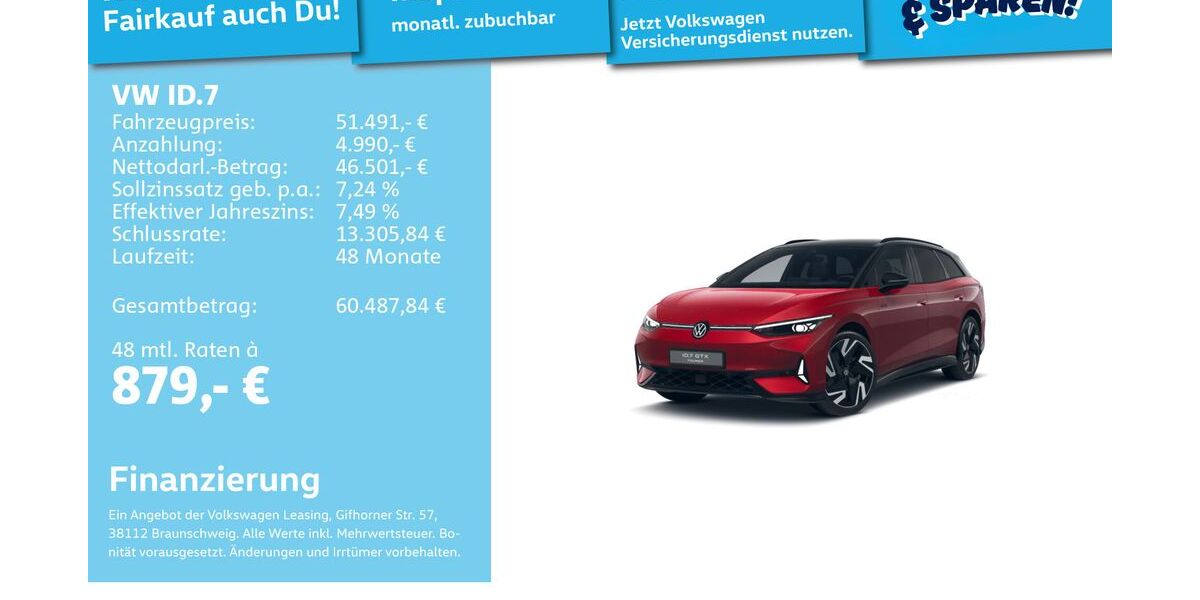 VW ID.7 14.999 km 50.991 &euro; Mannheim 68309