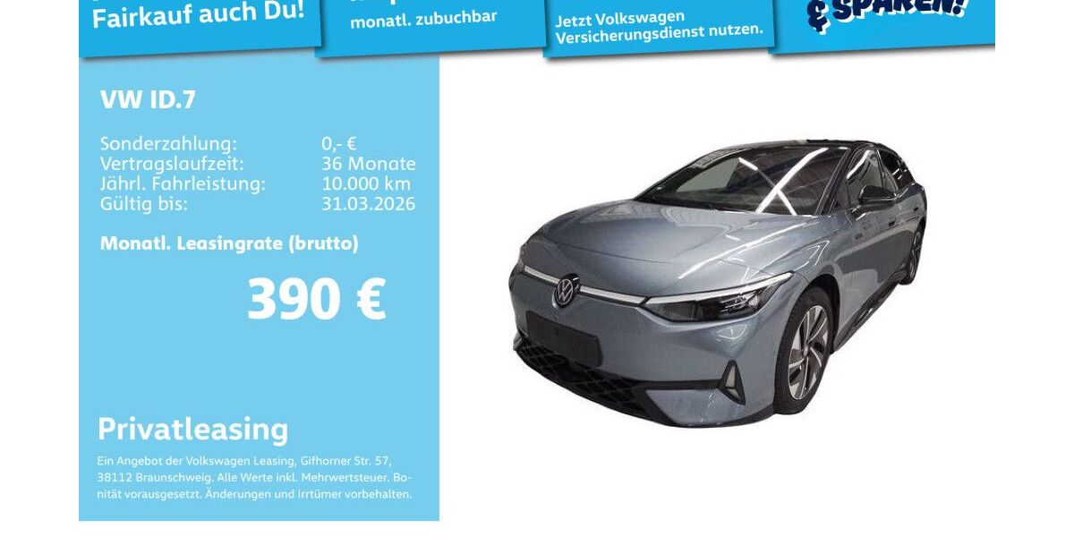 VW ID.7 19.341 km 46.991 &euro; Mannheim 68309