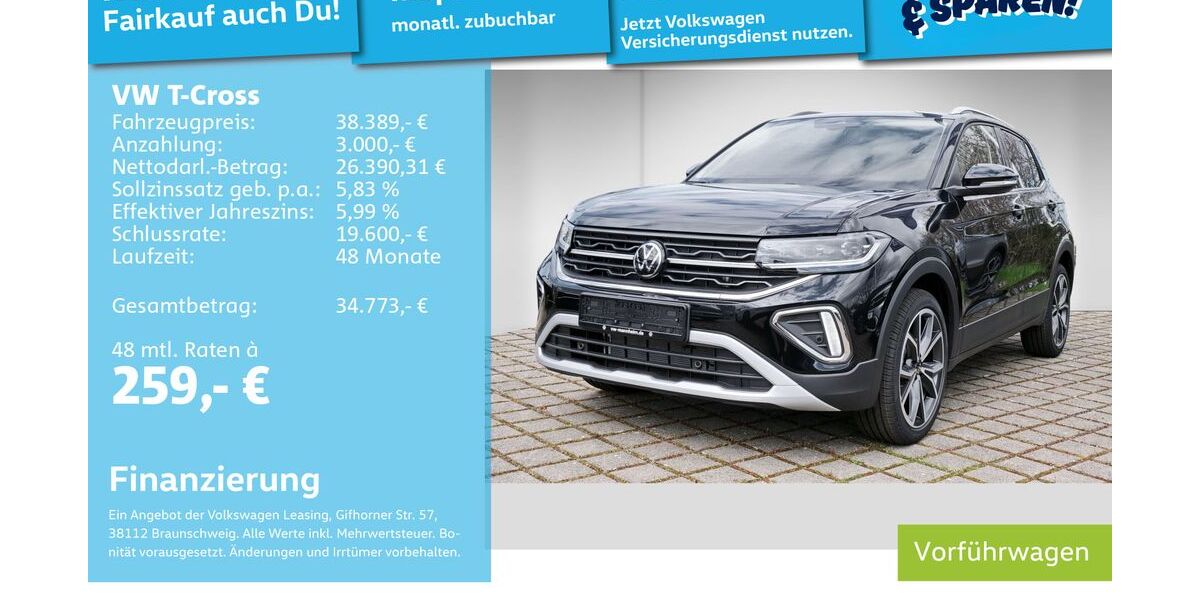 VW T-Cross 9.900 km 28.709 &euro; Mannheim 68309