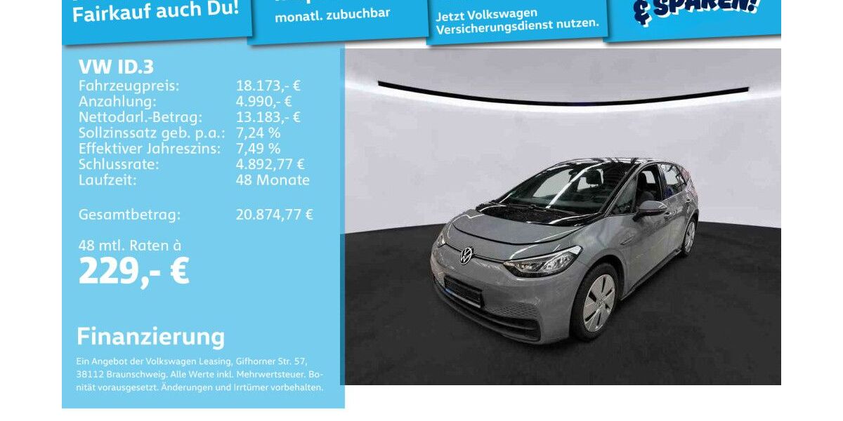 VW ID.3 61.031 km 17.991 &euro; Mannheim 68309