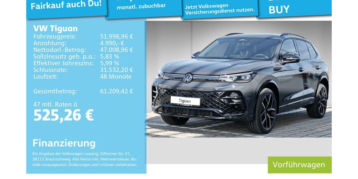 VW Tiguan 19.900 km 47.999 &euro; Mannheim 68309