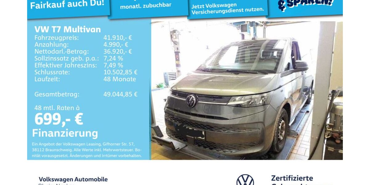 VW T7 Multivan 99.030 km 40.692 &euro; Mannheim 68309