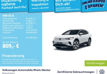 VW ID.4 14.900 km 47.690 &euro; Mannheim 68309
