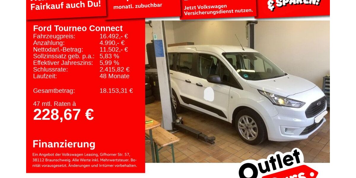 Ford Tourneo Connect 34.366 km 15.499 &euro; Mannheim 68309