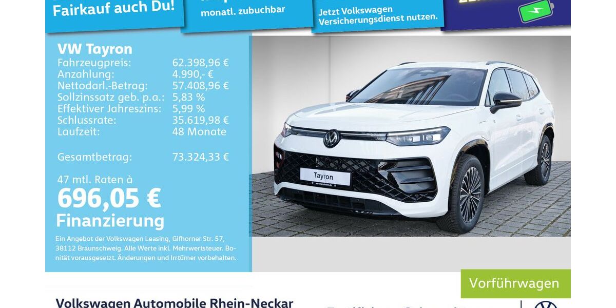 VW Tayron 17.900 km 57.999 &euro; Mannheim 68309