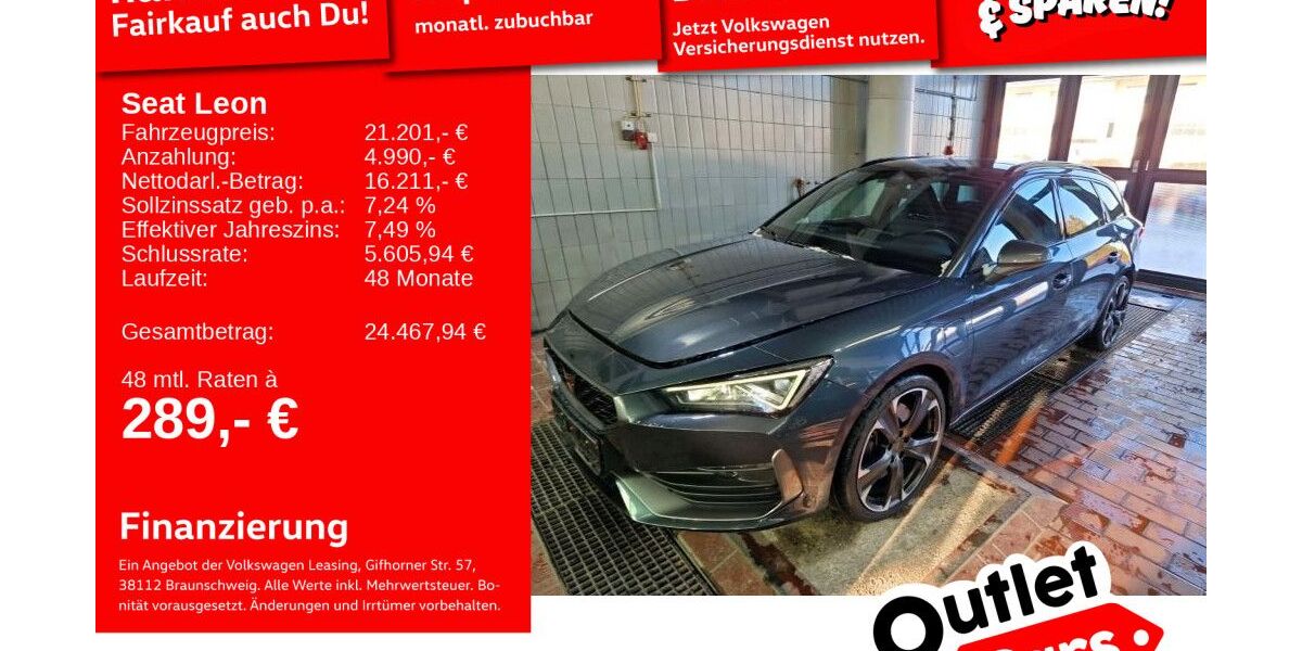 Cupra Leon 76.557 km 21.392 &euro; Weinheim 69469