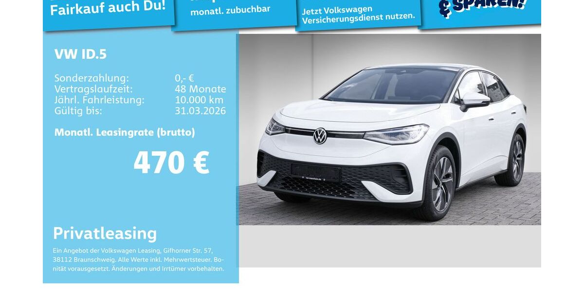 VW ID.5 29.900 km 37.499 &euro; Mannheim 68309