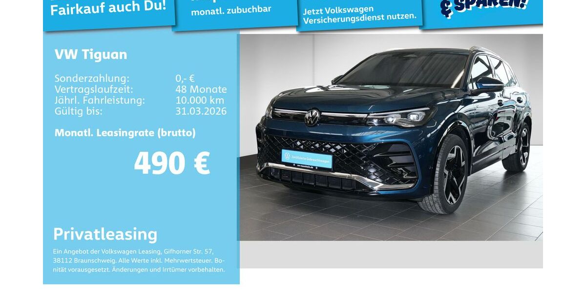 VW Tiguan 1.633 km 40.795 &euro; Mannheim 68309