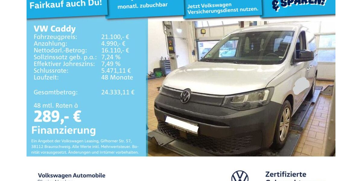 VW Caddy 51.288 km 20.492 &euro; Mannheim 68309