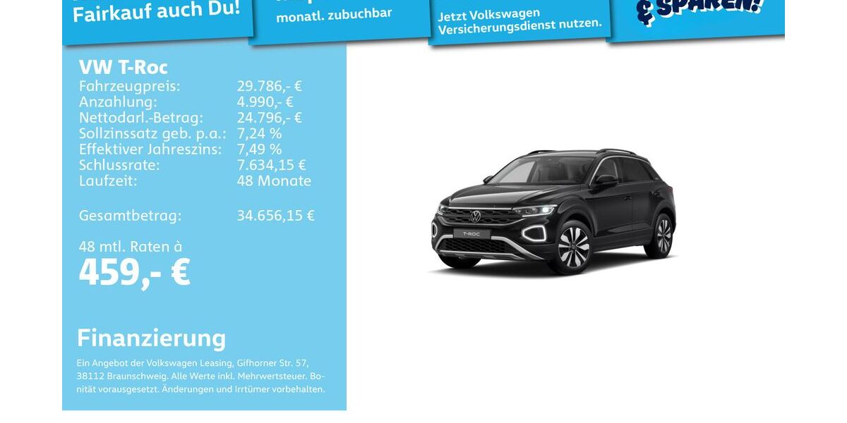 VW T-Roc 26.799 km 28.492 &euro; Mannheim 68309