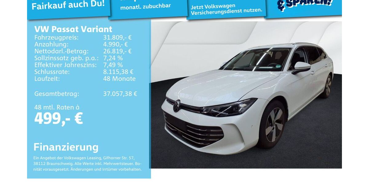 VW Passat Variant 22.814 km 31.491 &euro; Mannheim 68309