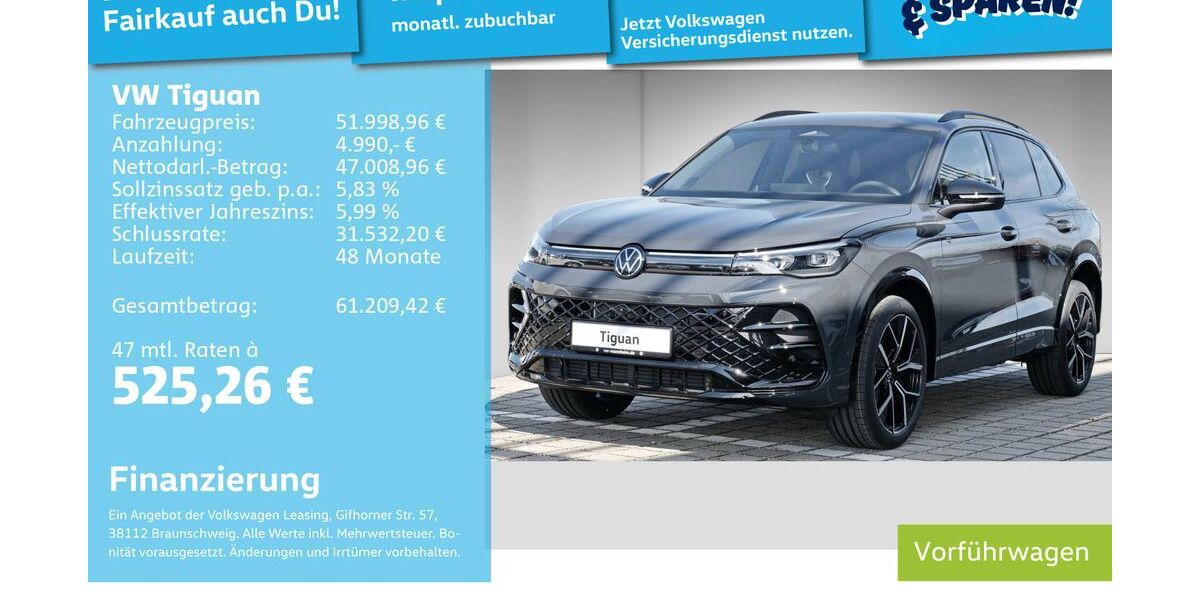 VW Tiguan 19.900 km 47.999 &euro; Mannheim 68309
