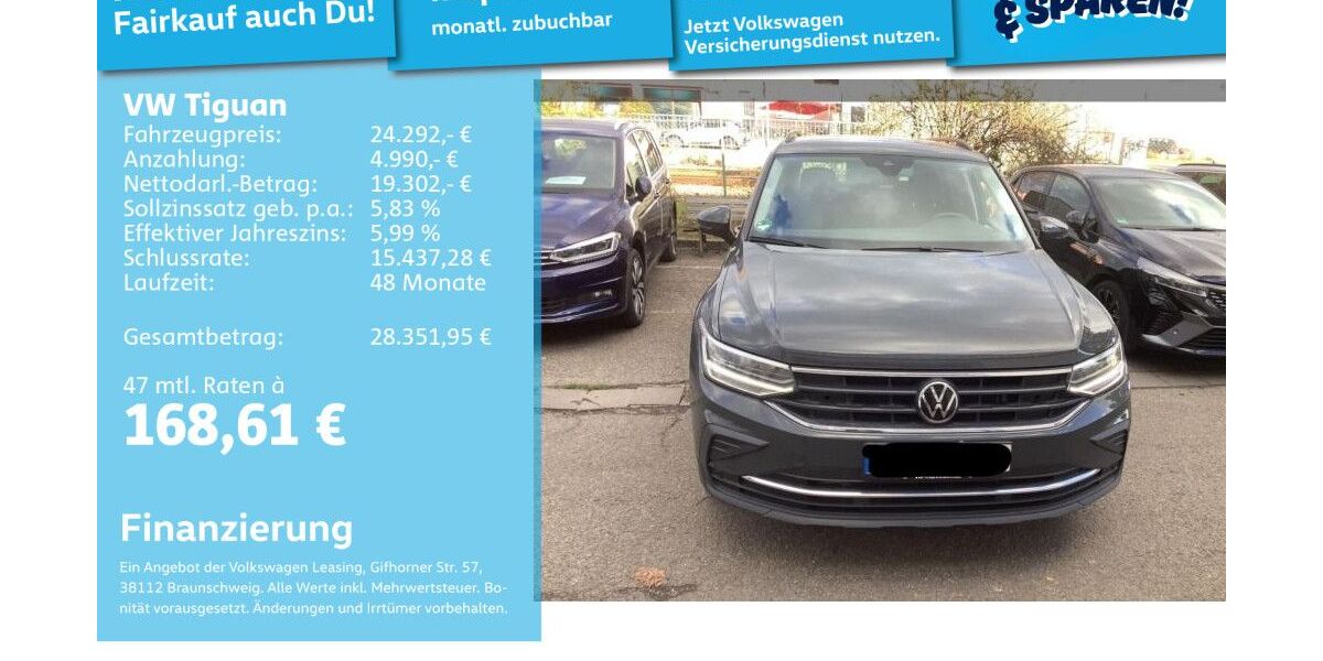 VW Tiguan 53.116 km 22.997 &euro; Mannheim 68309