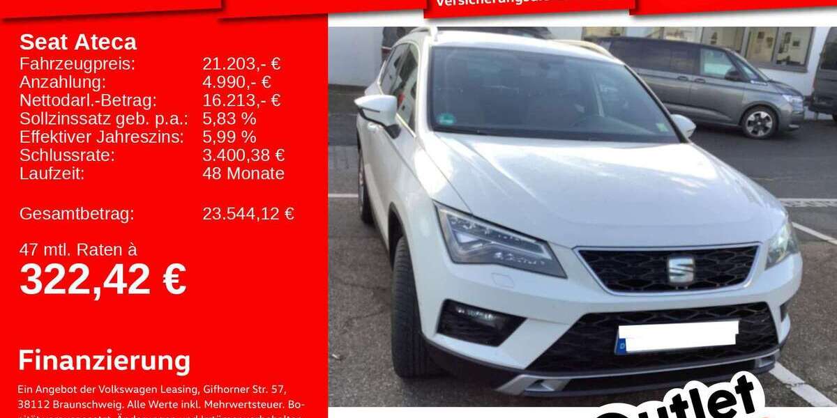 Seat Ateca 59.212 km 20.990 &euro; Weinheim 69469